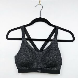 Victoria's Secret Sports Bra Women's 34C Dark Gray VSX Sport Crossback